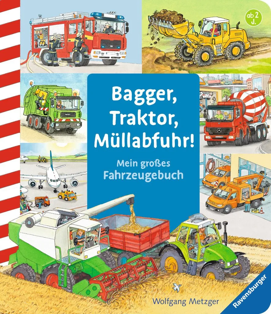 Bagger, Traktoren, Müllabfuhr! -Mein großes Fahrzeugebuch