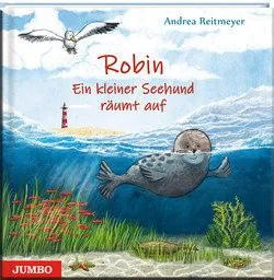 Ein kleiner Seehund räumt auf