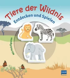 Tiere der Wildnis (mit Holzfiguren)